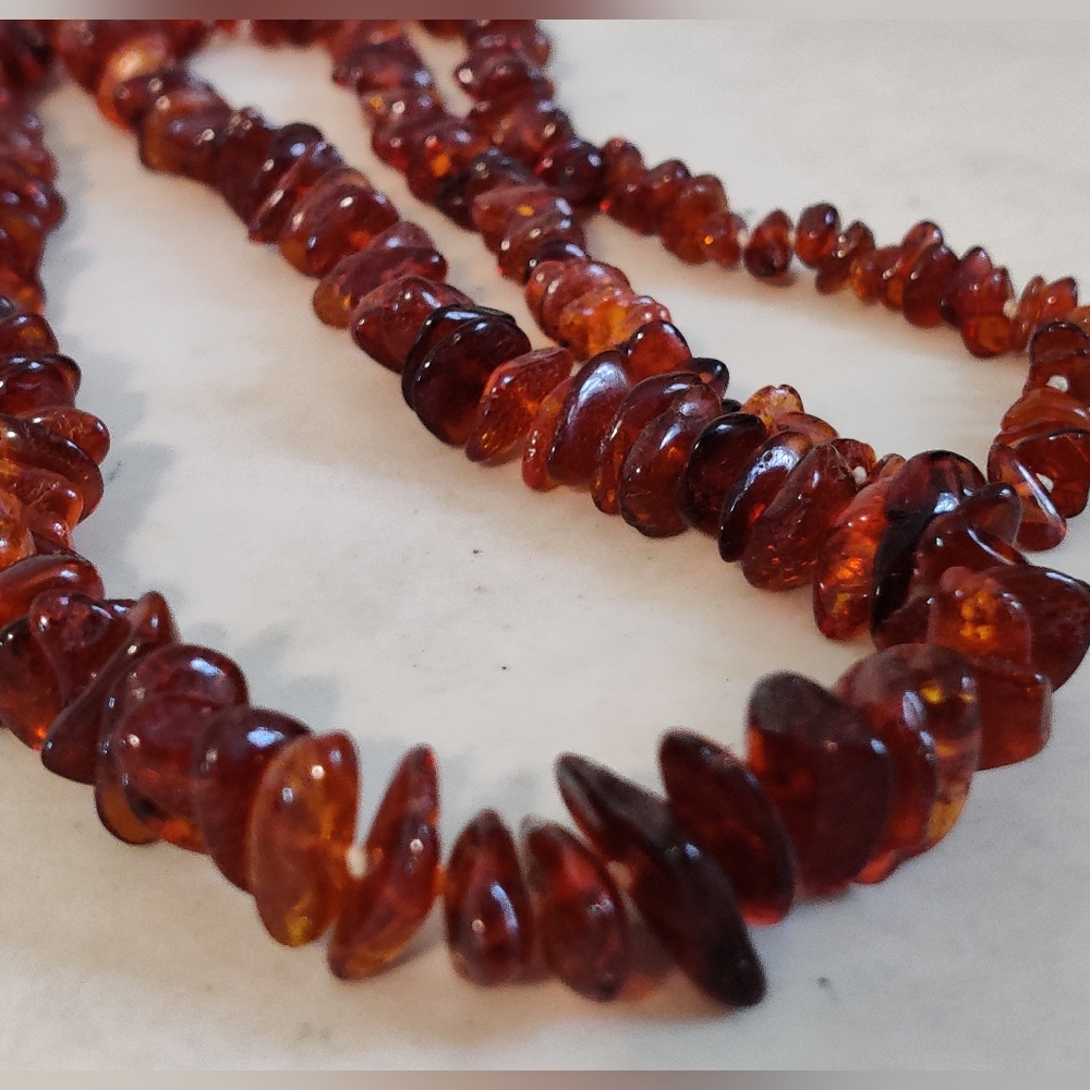 Vintage Genuine Baltic Amber Long Necklace
